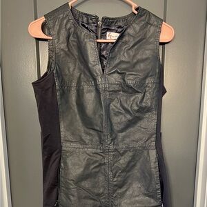 G by Giuliana Rancic Black Leather Dress. Size 4. LBD